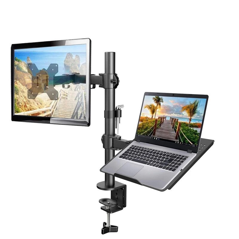 SUPPORT PC PORTABLE + MONITEUR ÉCRAN