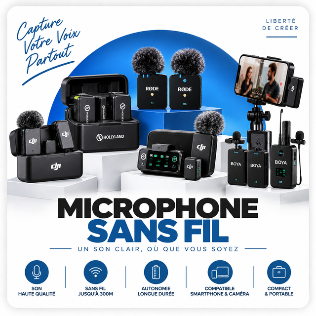 MICROPHONE SANS FIL - Star10.ma