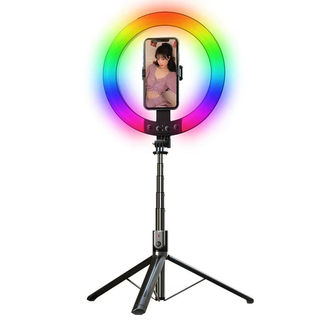 RING LIGHT RGB SELFIE WITH 188CM TRIPOD AND REMOTE CONTROL