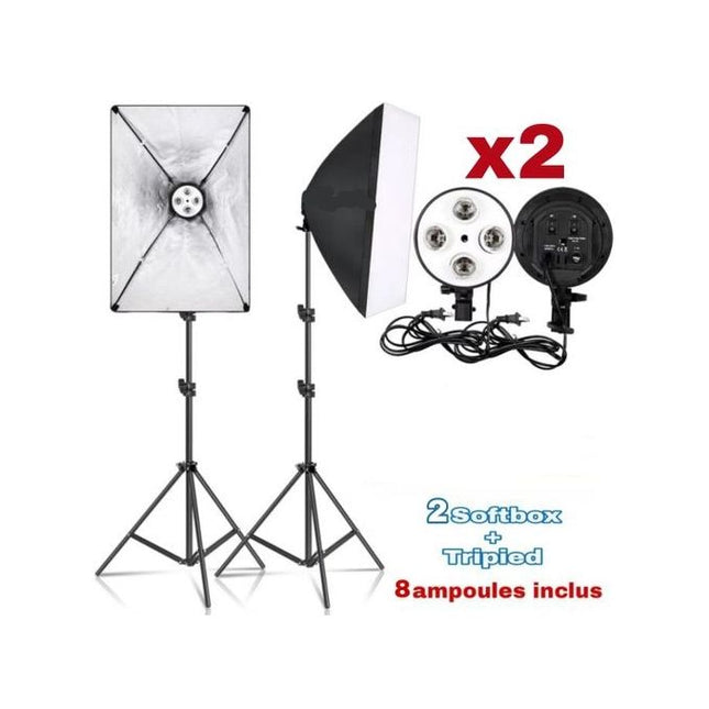 KIT 2SOFTBOX PULUZ 4LOMP