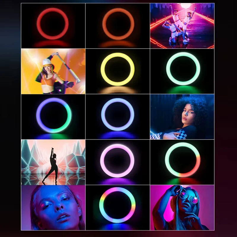 RING LIGHT RGB SELFIE WITH 188CM TRIPOD AND REMOTE CONTROL