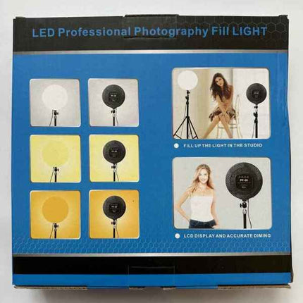 LED professional photography fill light packaging with images of light usage.