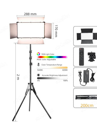 LED PRO 800 RGB (AVEC 2 BATTERY )