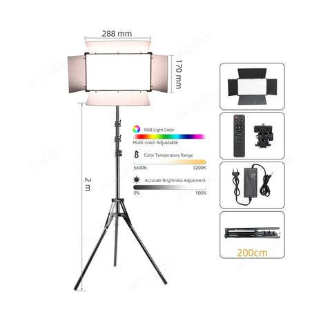 LED PRO 800 RGB (AVEC 2 BATTERY )