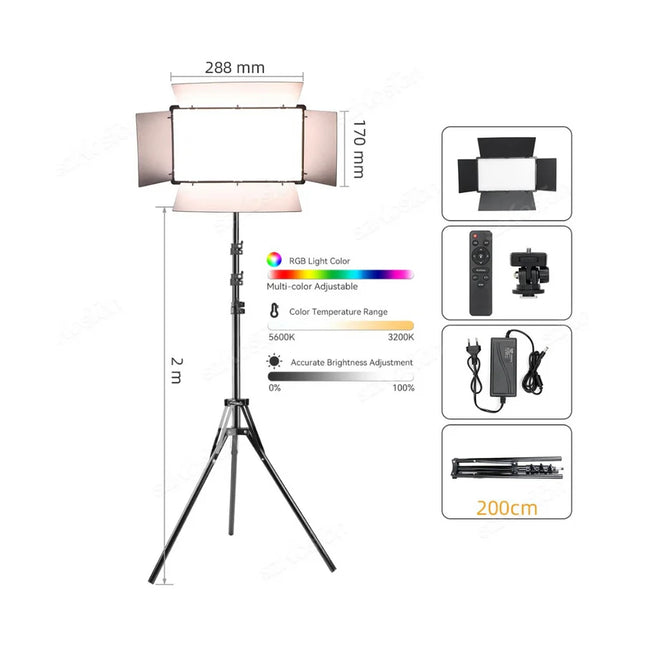 LED PRO 800 RGB (SONS BATTERY )