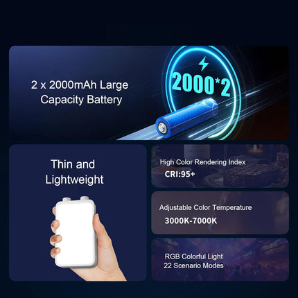 LUMIÈRE VIDÉO 25W RGB 3200K-6500K