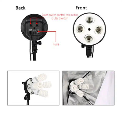 PULUZ SOFTBOX 4 LOMP