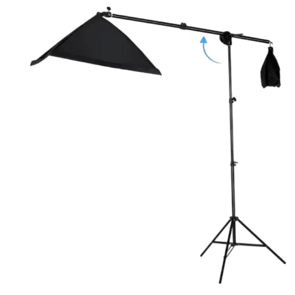KIT STUDIO 3 SOFT BOX 1 LOMP + BACKGROUND 2/3M