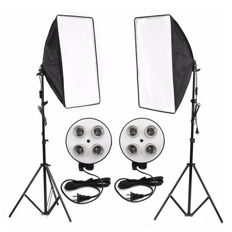KIT 2SOFTBOX PULUZ 4LOMP