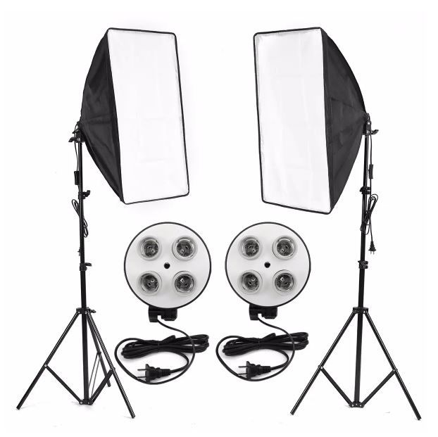 KIT 2SOFTBOX PULUZ 4LOMP