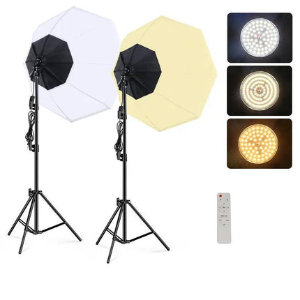 KIT 2 DE BOÎTE À LUMIÈRE OCTOGONALE PORTABLE SOFT BOX