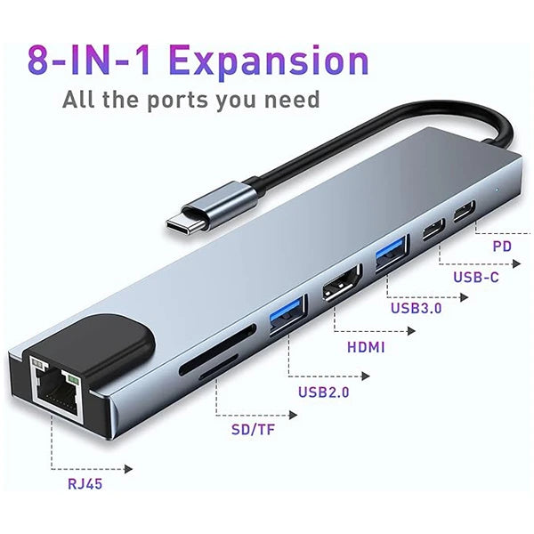 TYPE-C TO HDM 8 IN 1 ADAPTER