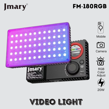 JMARY FM-180RGB RGB VIDEO LIGHT 20W
