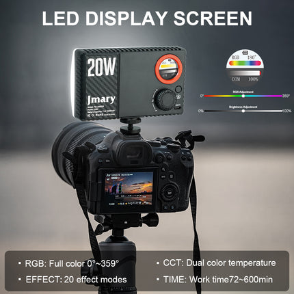 JMARY FM-180RGB RGB VIDEO LIGHT 20W