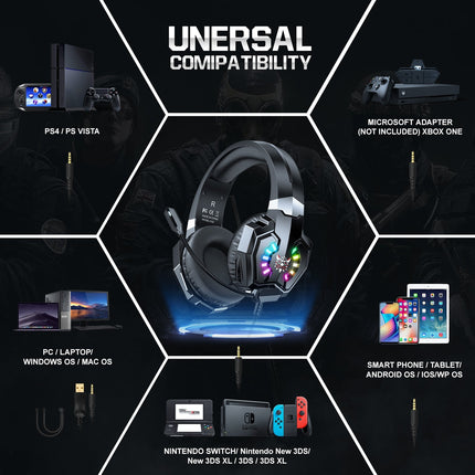 ONIKUMA X32 RGB WIRED GAMING HEADSET - 5